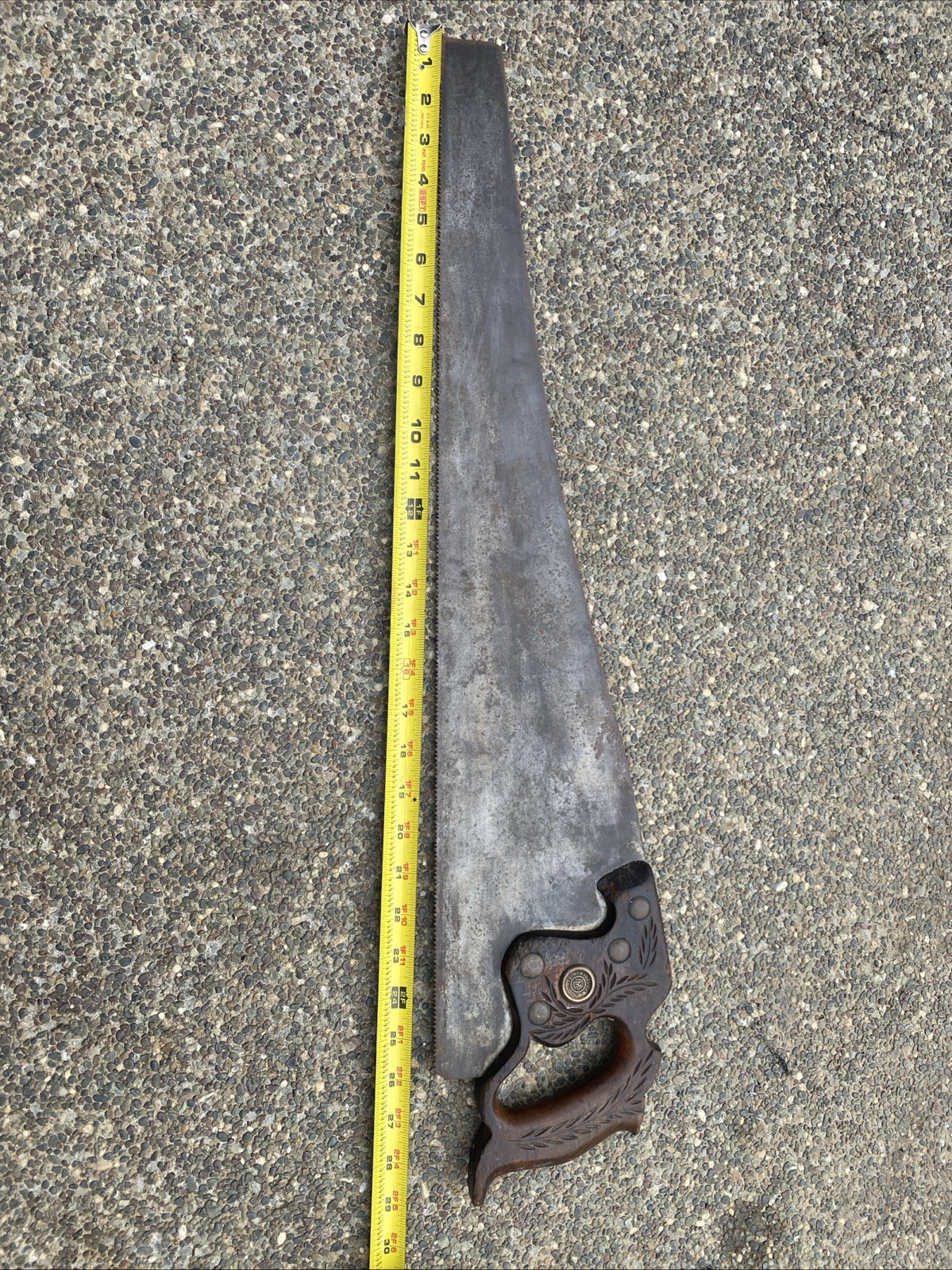 ANTIQUE H. DISSTON & Sons 26” Hand Saw PHILADA Medallion No Etch Orig