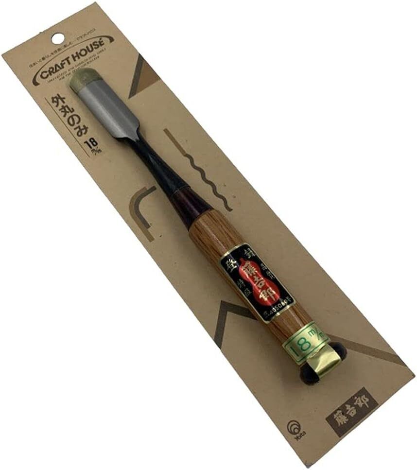 Tokichiro chisel red oak handle 1.8cm for processing curved outer surfaces