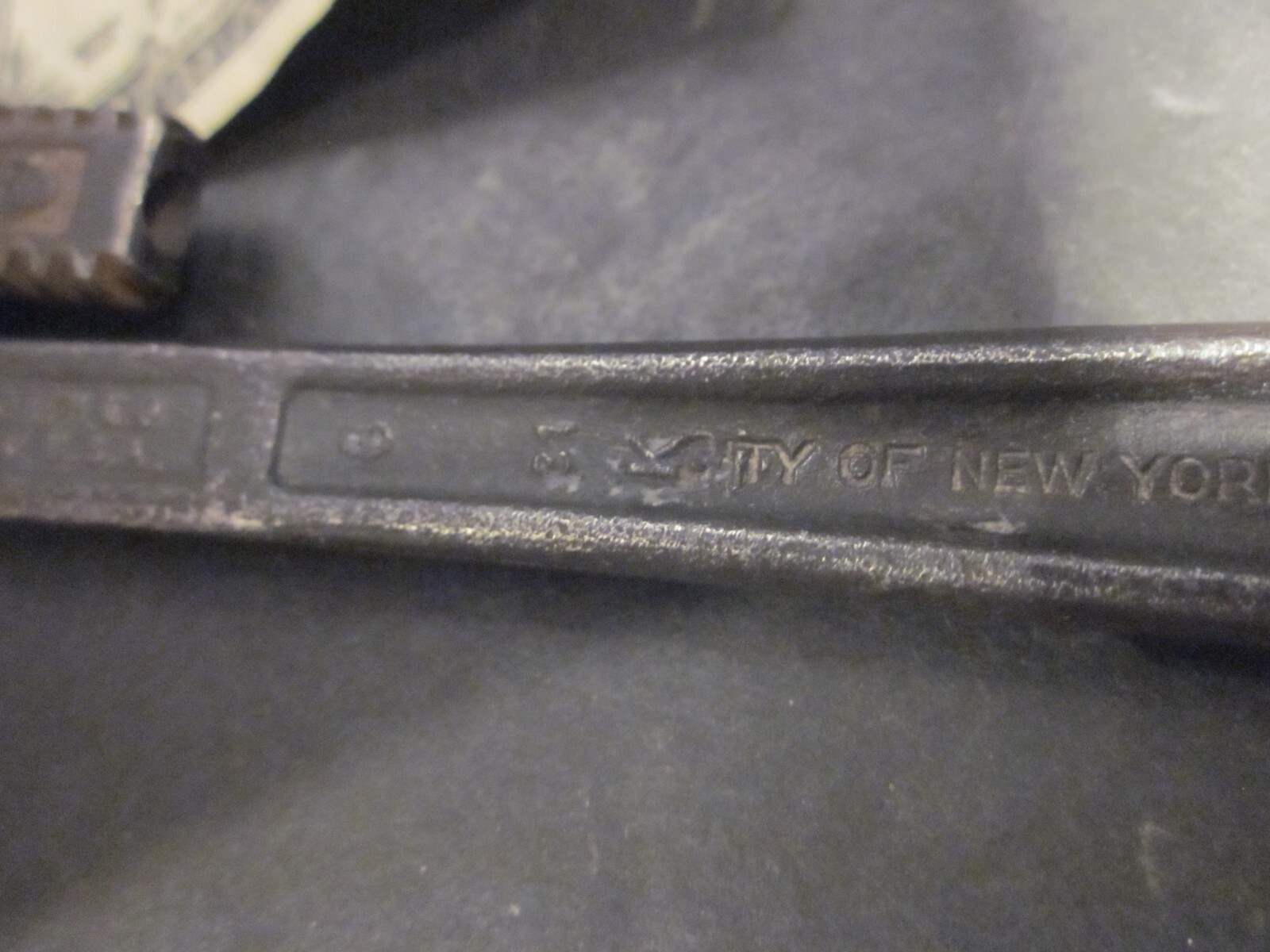 VINTAGE WALCO WRENCH CITY OF NEW YORK TOOL TRANSIT SUBWAY POLICE FIRE DEPARTMENT