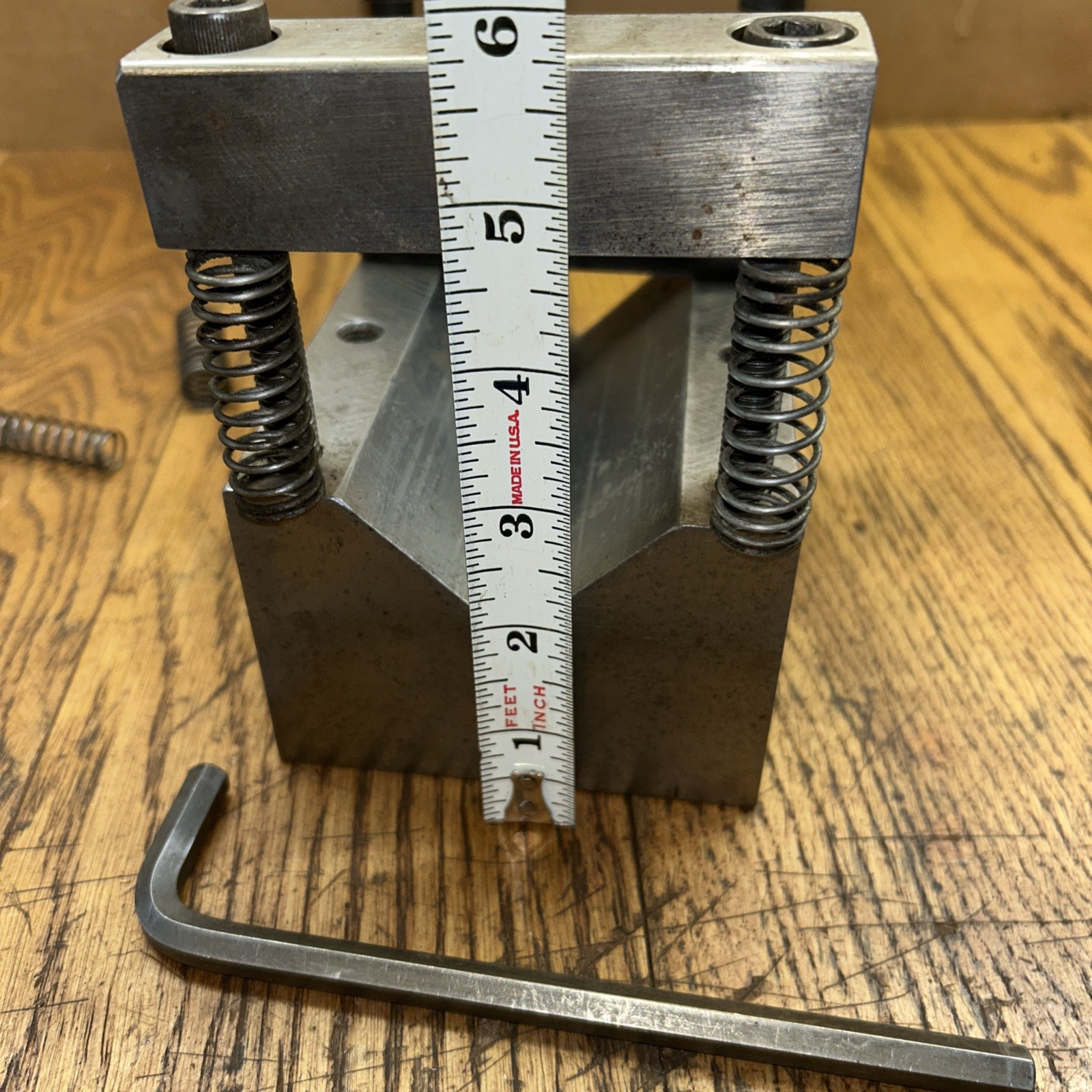 MACHINIST TOOL LATHE MILL Machinist 4 3/4x 4 X 4 V Block & Clamp Set Up Fixture