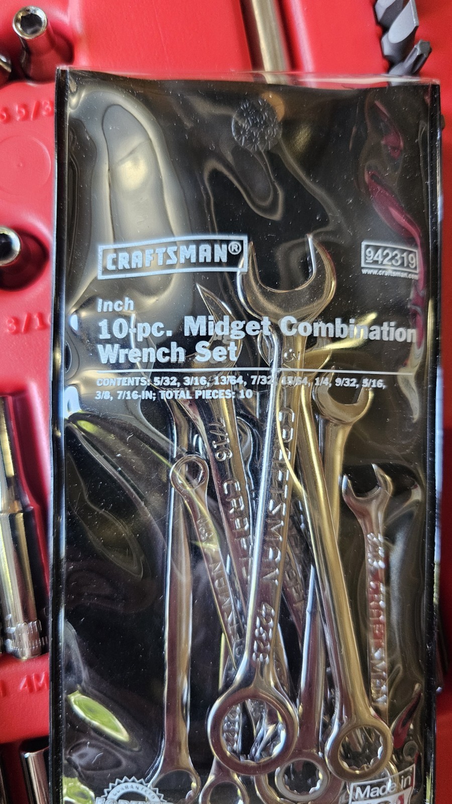 MINT Sears Craftsman USA Nos 190pc 3 Drawer Mechanics Tool Set 33190 Socket Wren