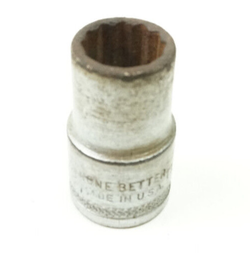 None Better NB 1/2″ 12 Point Shallow Chrome Socket 1/2″ Drive T1216 USA Vintage