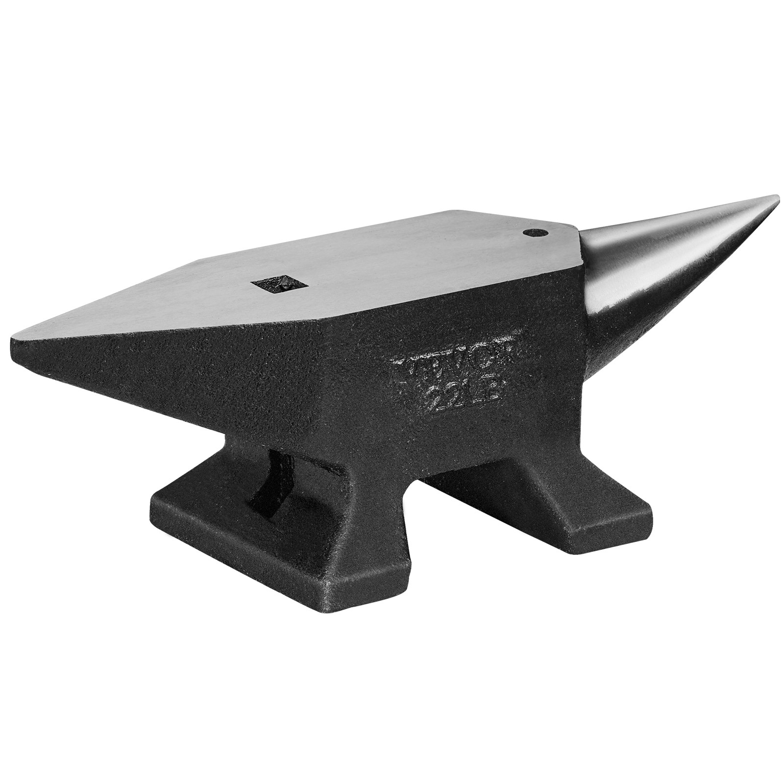 VEVOR Single Horn Anvil Cast Steel Anvil 22 lbs Blacksmith for Forging Metalwork