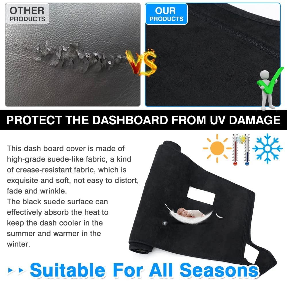 CARTIST Dashboard Cover Fits for 2002-2005 02-08 Dodge Ram 1500 2500 3500