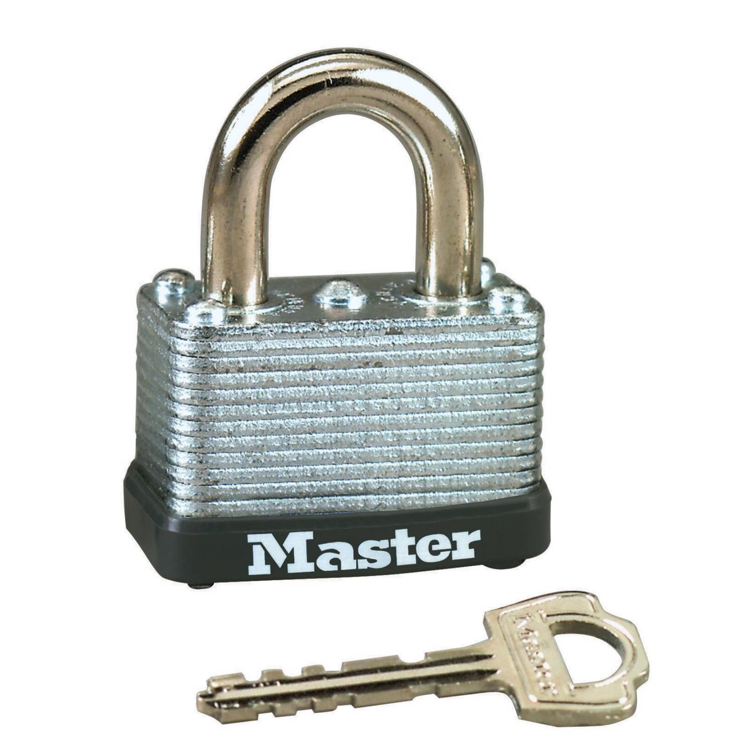 Master Lock 22D Steel Wide Warded Laminated Padlock 1-1/2 in. (Pack of 4)