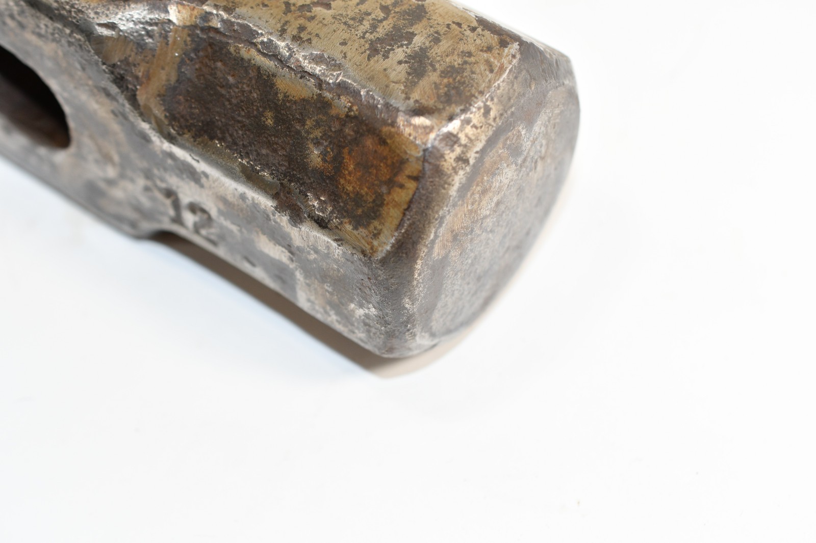 Vintage Blacksmith Warwood Straight Peen Sledge Hammer Head 12lb O500