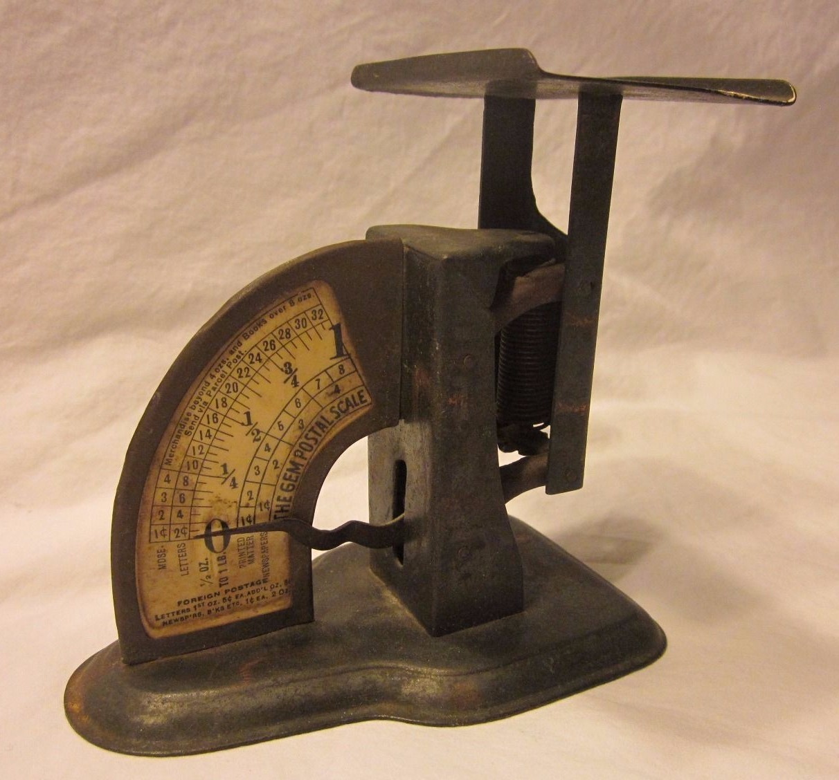 The Gem Postal Scale pre 1933 Cold Rolled Steel with Label Collectible
