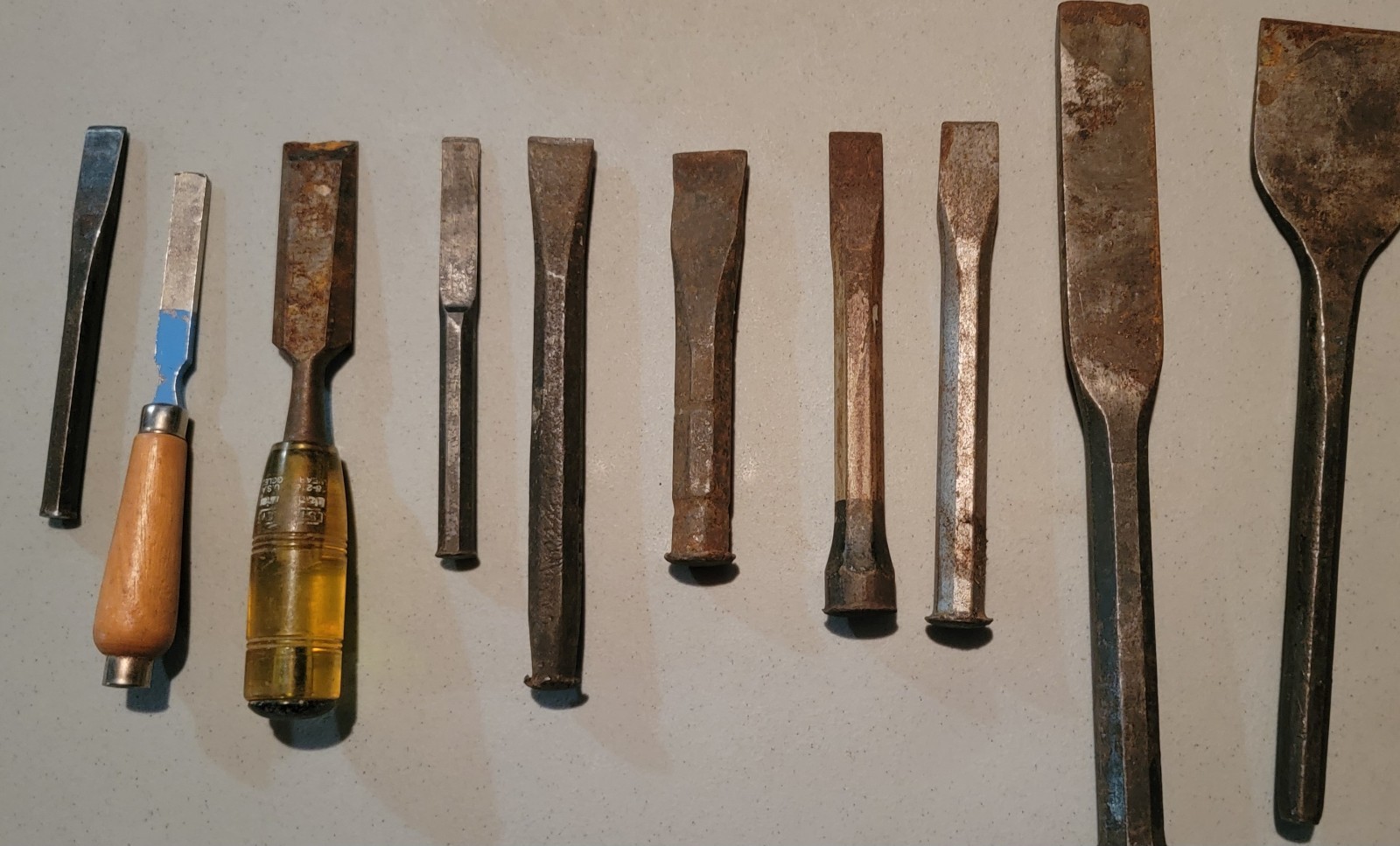 Vintage wood & Steel Chisel Tool assorted brands 10 pieces