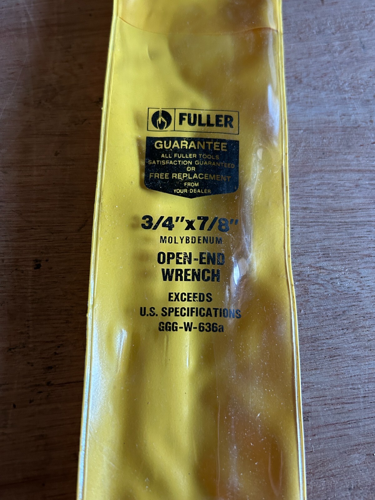 Fuller 3/4 x 7/8 Open End Wrench NO 1465 Japan NOS Vintage 10″ Long Chrome