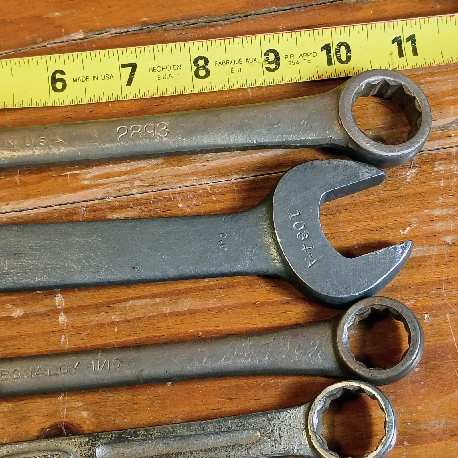 Lot Of 8 Vintage Bonney Made In USA Wrenches Open End Combination Double Box End