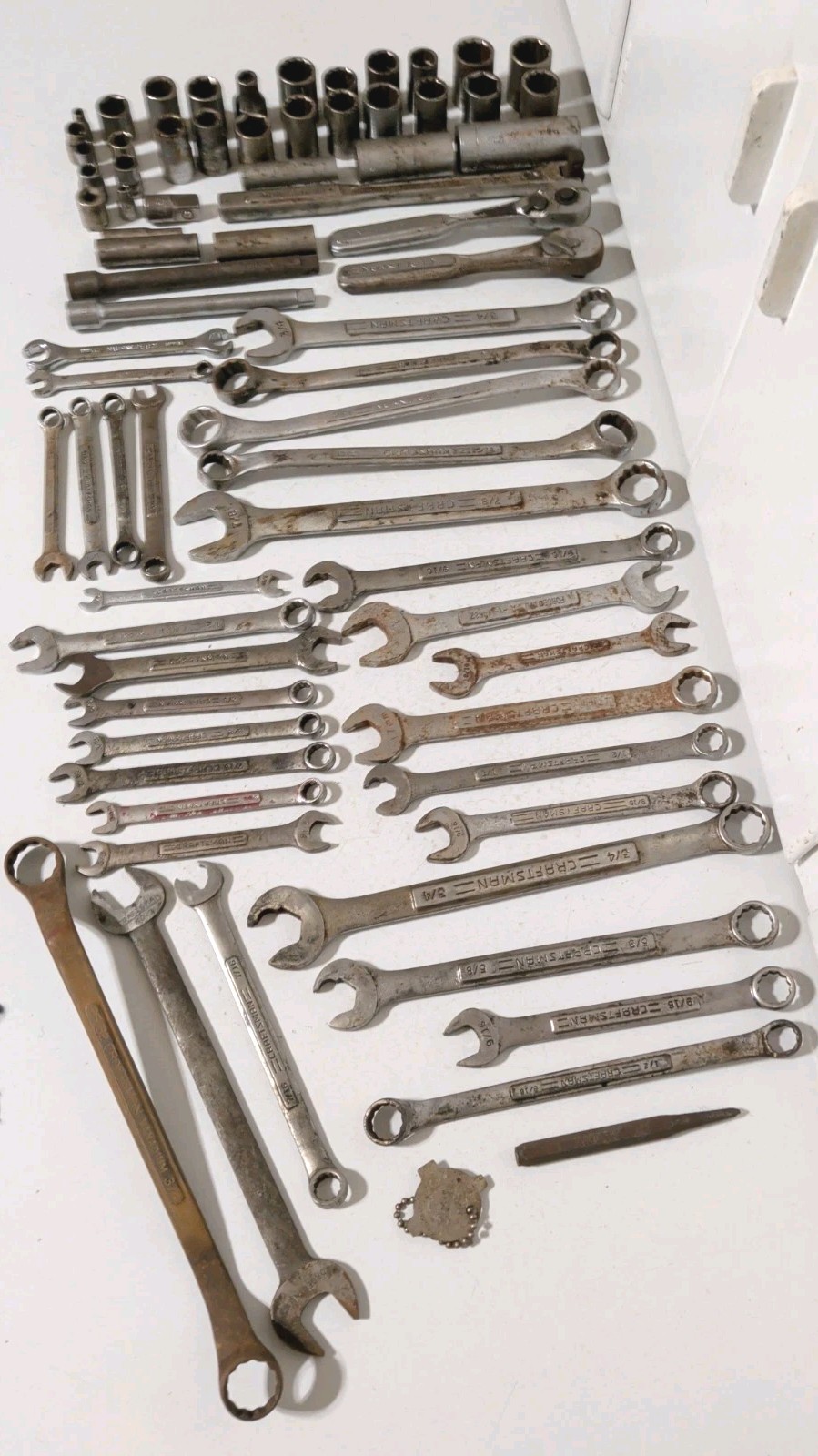 Vintage Craftsman Hand Tools Lot USA Made Wrenches Sockets Ratchet Extensions