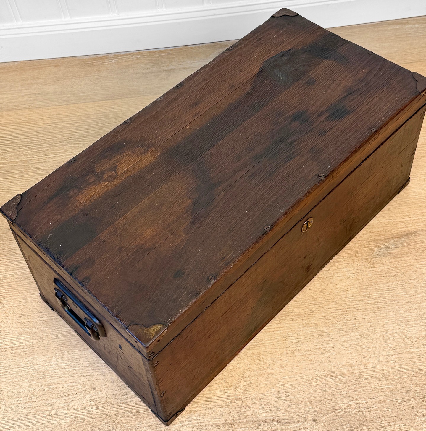 Antique Large Primitive Wood Machinist Chest Tool Box