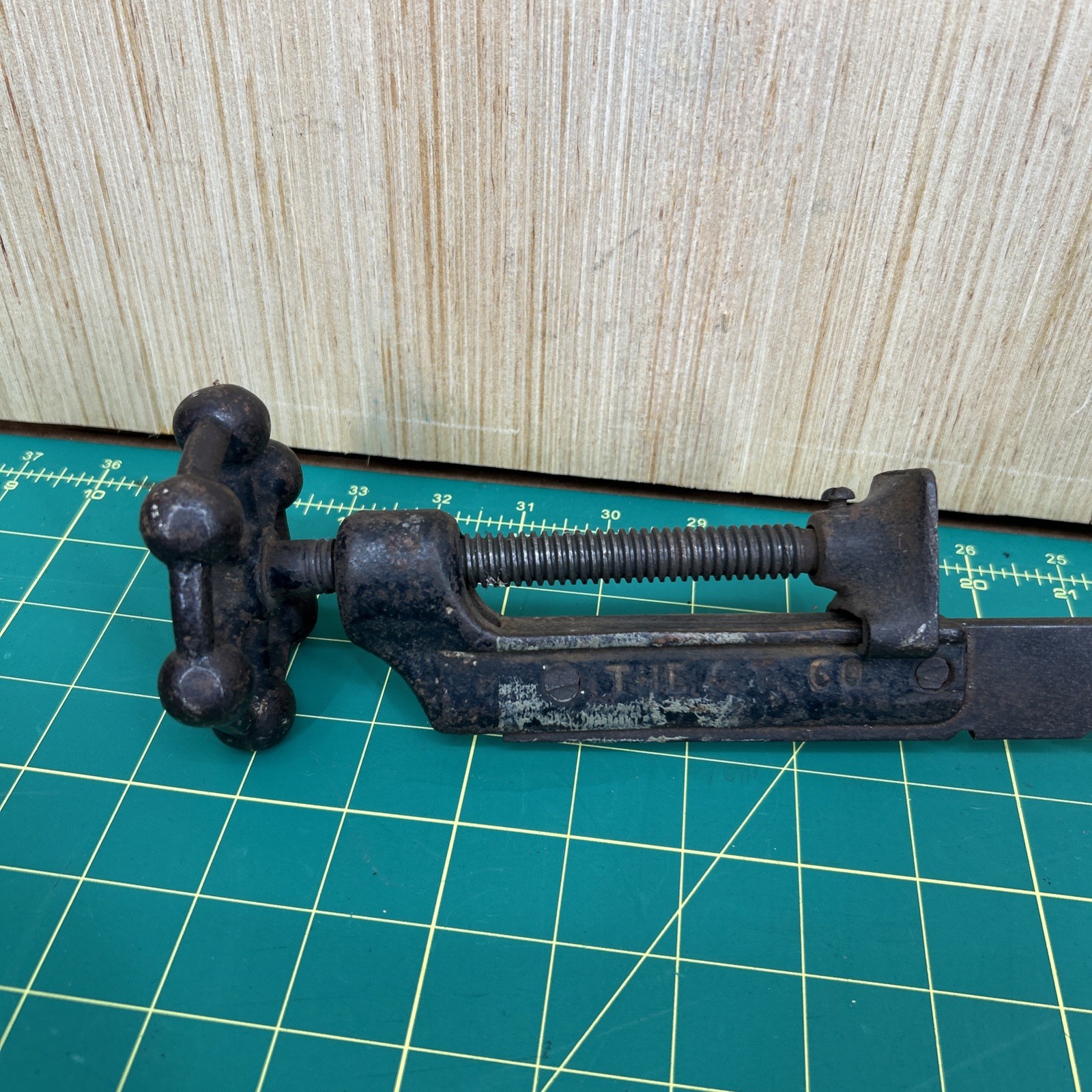 Vintage C.T. Co No. 80 Cincinnati Tool Bar Clamp Valve Handle Unique 24 In Clamp