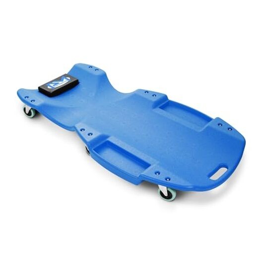 Inches Heavy-Duty Low-Profile Roller Automotive Creeper with 48 Inches Blue