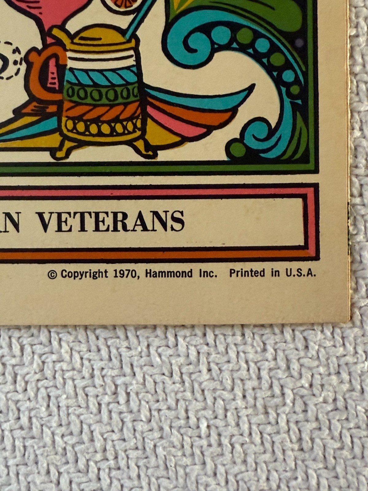 Vintage 1970s Weights & Measures Calories Paper Foldable Chart Hammond Inc. USA
