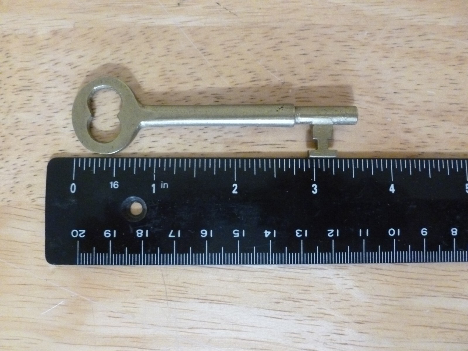 Antique Brass Solid Barrel Skeleton Key 3.5″