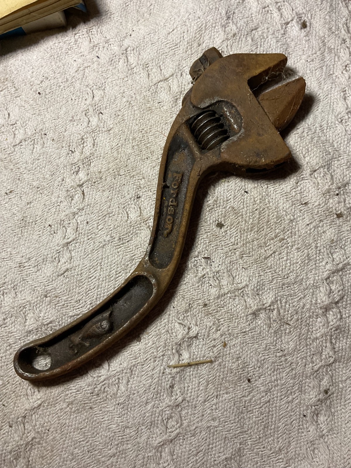 Vintage Fordson S Shaped Adjustable Spanner Wrench Snail Brand