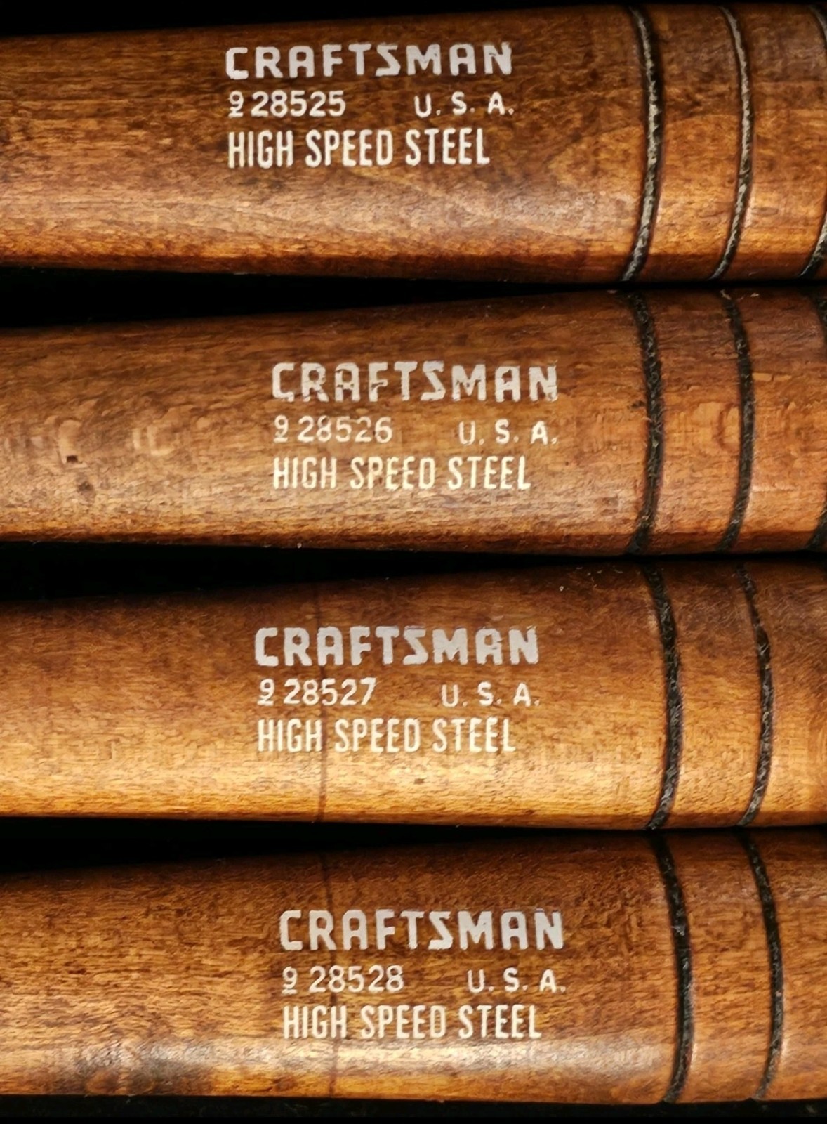 Set of 8 Vintage Craftsman High Speed Steel Wood Turning Chisels 14-15″ & Case