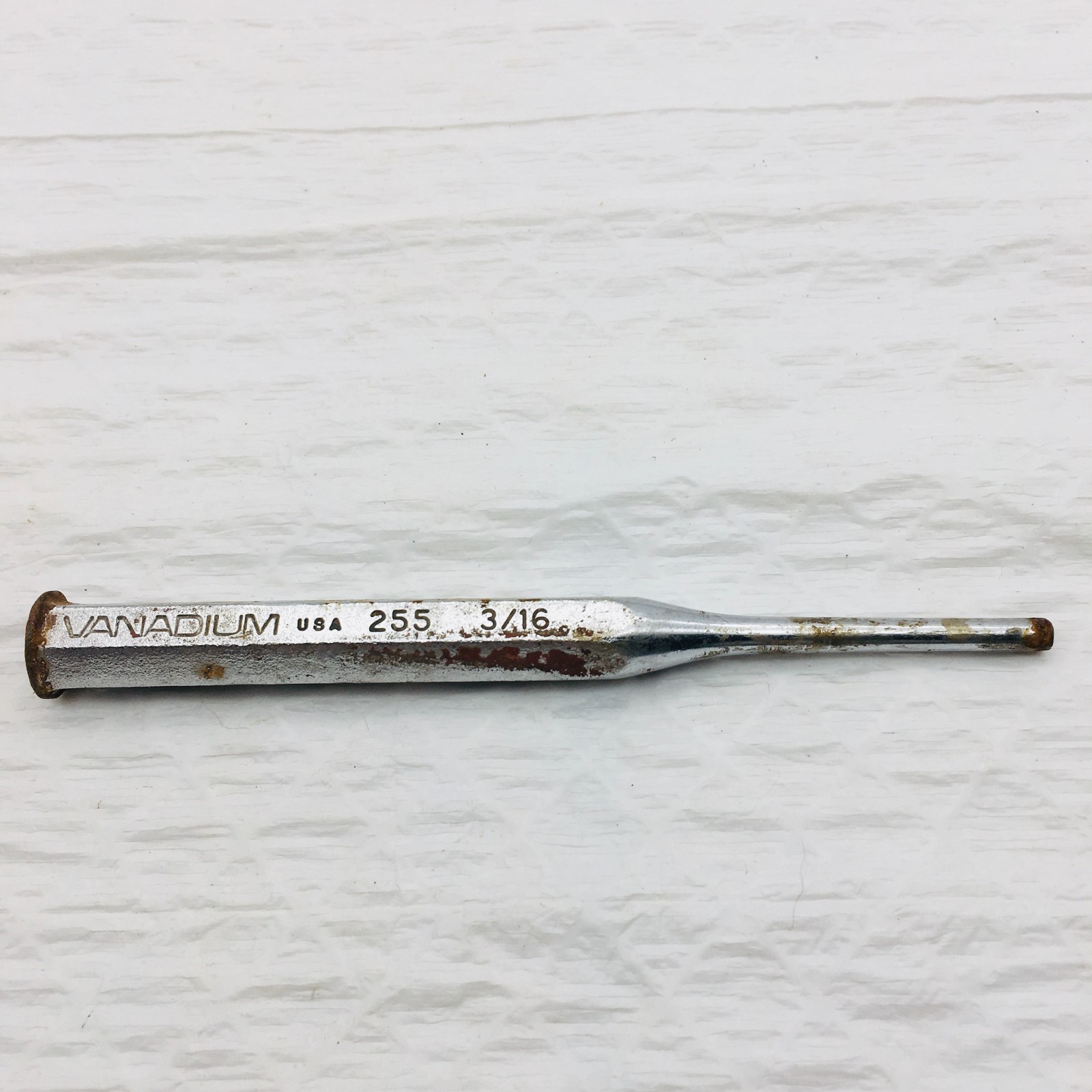Vanadium #255 3/16″ 5.5″ Long Pin Punch Vintage U.S.A.