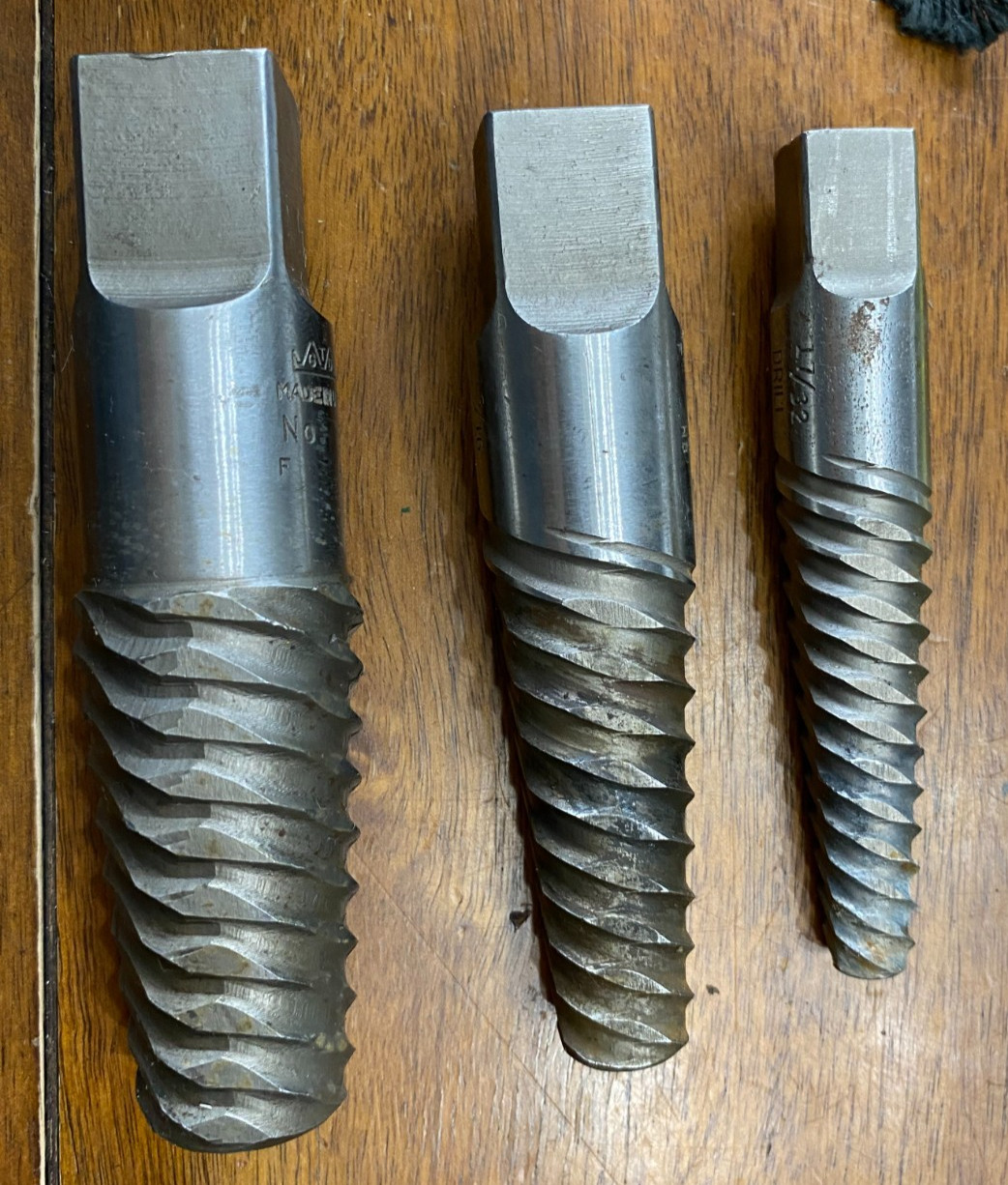 Vintage Greenfield GTD Screw/Bolt Extractor Set of 3 MADE IN USA **AS IS**USED*