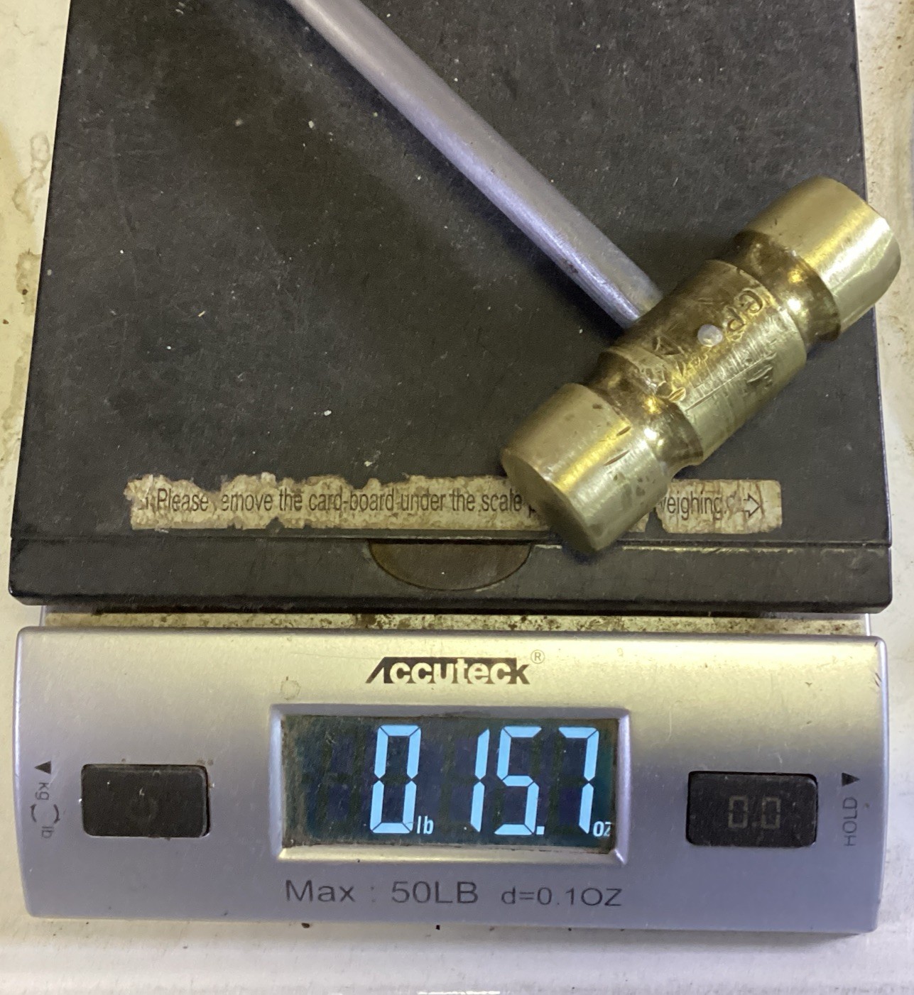 VTG. BRASS MACHINIST, GUNSMITH, JEWELER HAMMER