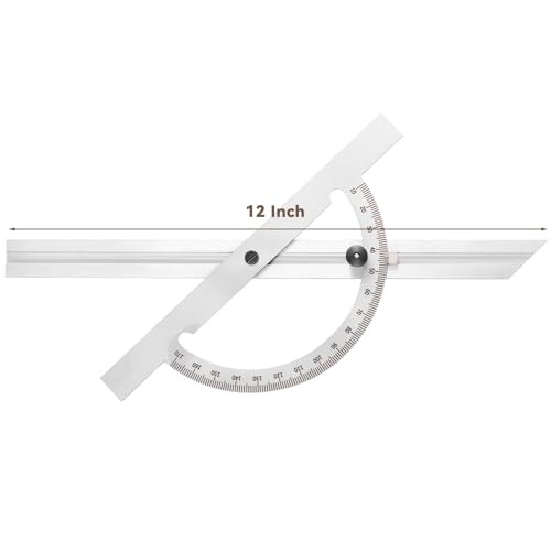 12″ Steel Protractor Angle Finder Sliding Bevel Gauge Metal Protractor for