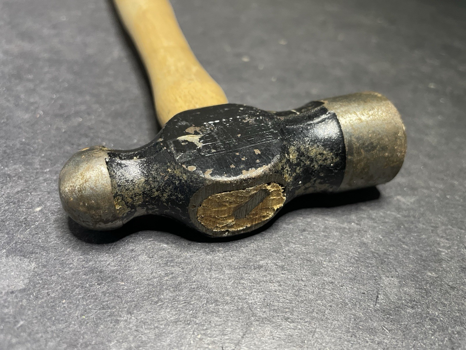 Vintage Stanley 12oz Ball Peen Hammer 309B For Metal Work Mechanics Made in USA