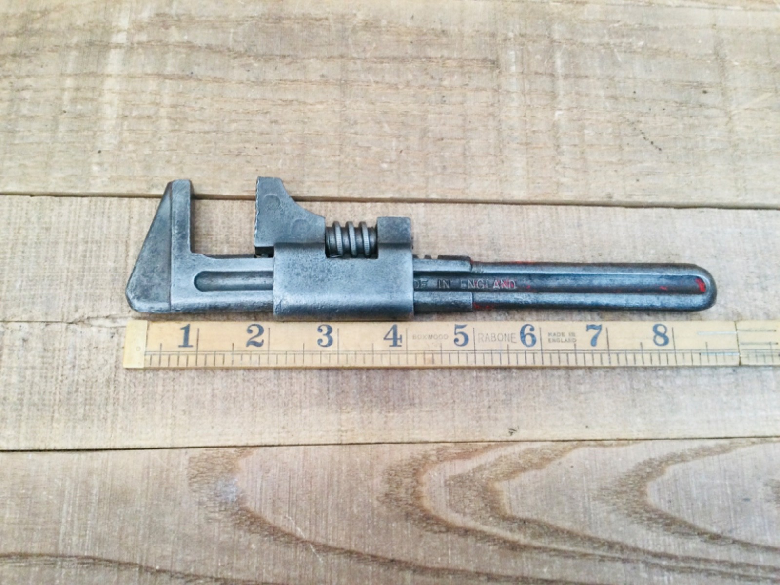 Vintage 8 ¾” F Type Adjustable Spanner Wrench British Made