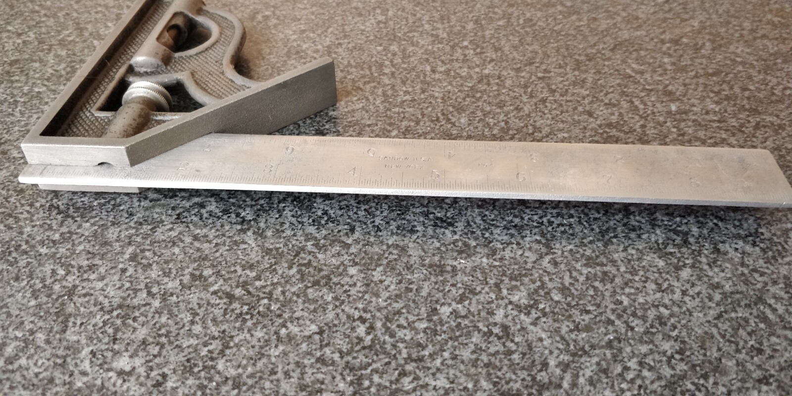 ANTIQUE RARE!! SANDOW 9″ COMBINATION SQUARE machinist tool