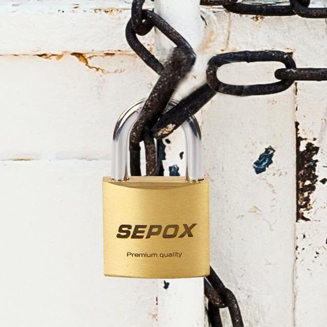 4 Pcs 30mm Solid Brass Padlock With Same 4 Keys Heavy Duty & Compact Body 30mm 1