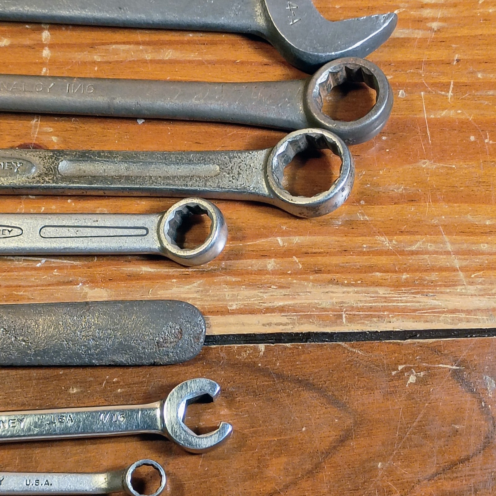 Lot Of 8 Vintage Bonney Made In USA Wrenches Open End Combination Double Box End