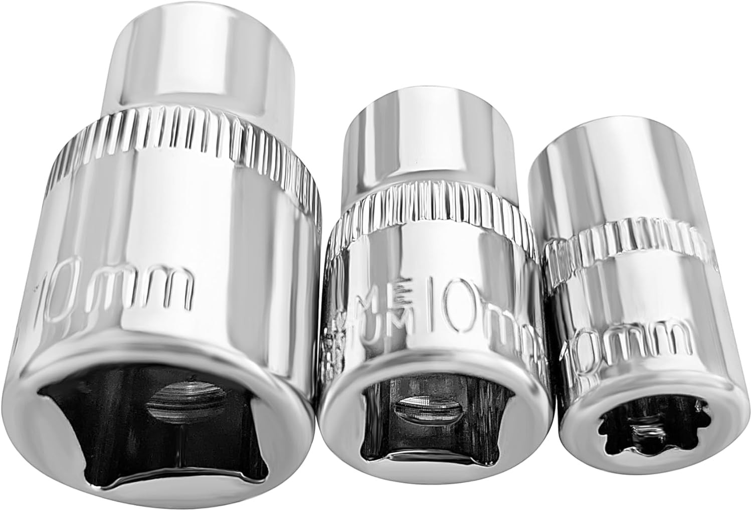 10Mm Socket Replacment 3 Size Pack 1/4 3/8 and 1/2 Inch Drive All in One Kit 3X