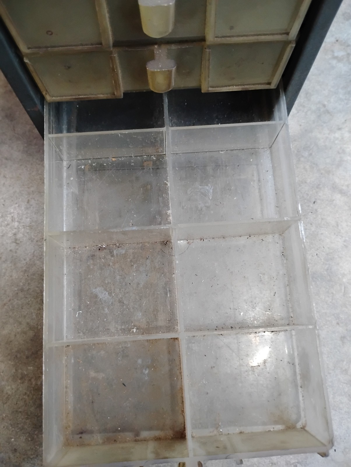 Vintage Craftsman Small Metal 4-Drawer Shop Organizer Cabinet