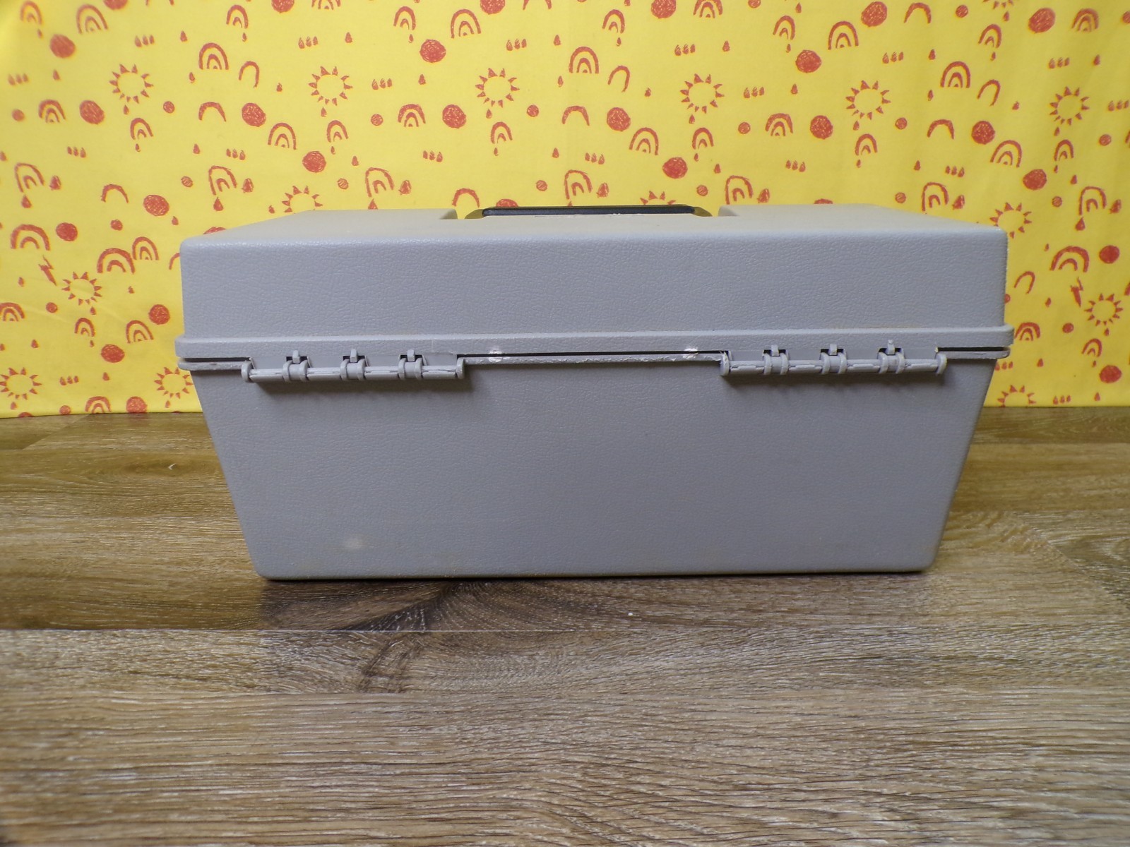 STACK-ON Vintage Gray Toolbox Tackle Box Plastic Removable Tray 13″x6″x6″ USA