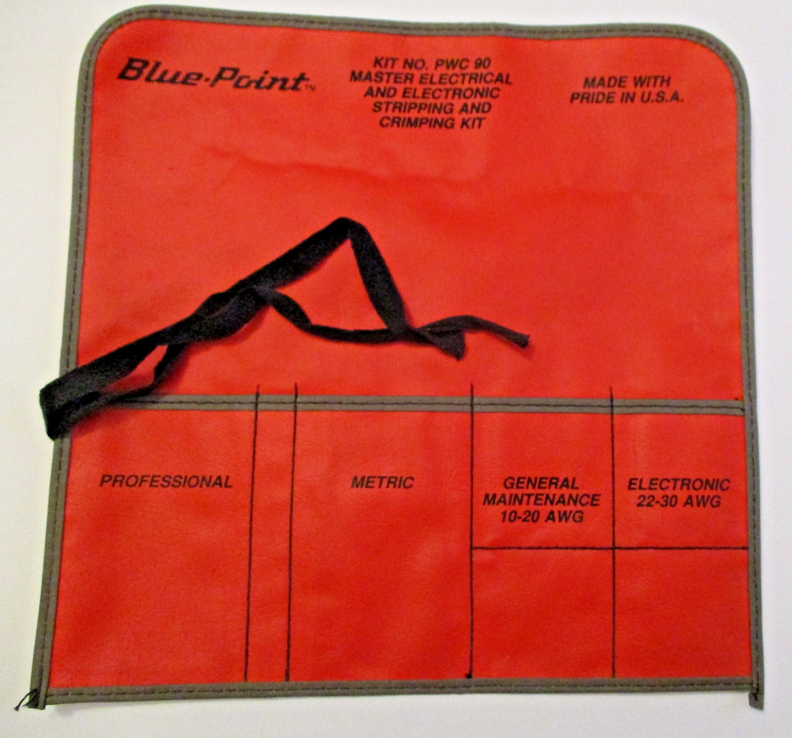 NOS VINTAGE BLUE POINT PWC 90 SNAP-ON TOOLS POUCH STRIPPERS CRIMPERS *POUCH ONLY