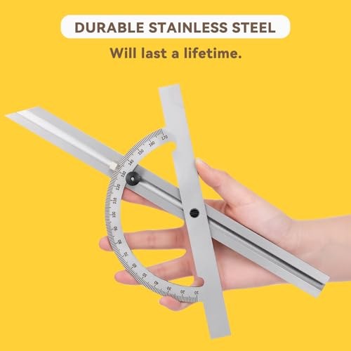 12″ Steel Protractor Angle Finder Sliding Bevel Gauge Metal Protractor for