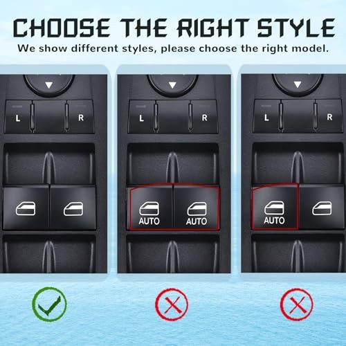 Master Power Window Switch, Driver Side 3 + 0 Pins, Replacement for 4602535AC