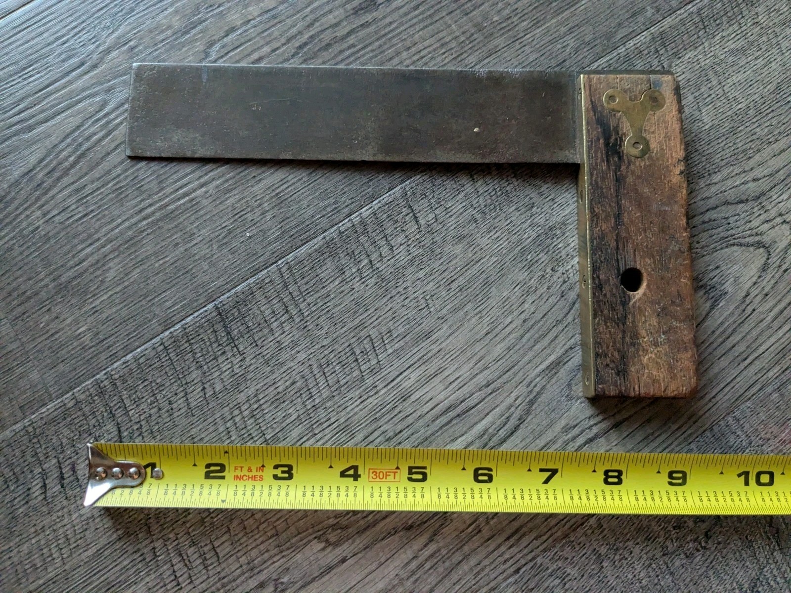 Antique Rosewood & Brass 9″ Try Square