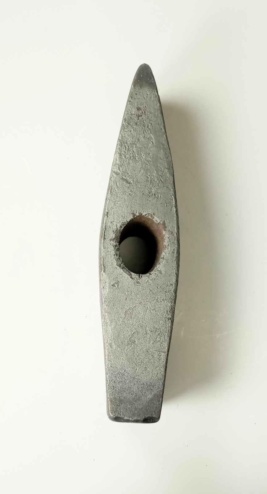 Antique 4.5lb Plumb Anchor Brand Straight Peen Blacksmith Hammer Head NO HANDLE