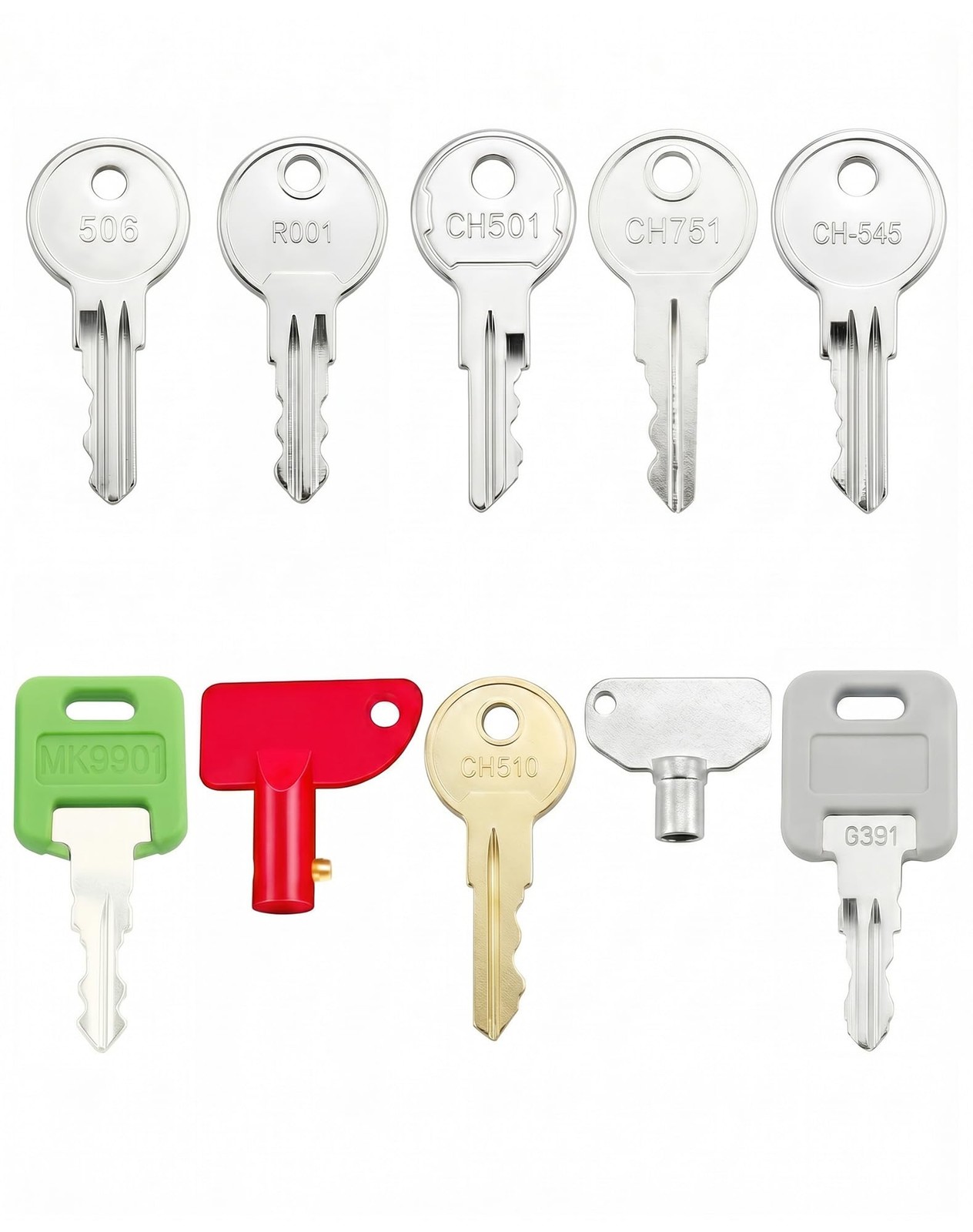 10PCS Utility RV Master Key Set with Wire Ring CH751 CH501 CH545 CH506 CH510 …