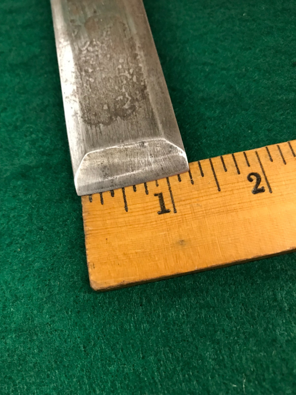 Vintage 1 1/4″ Gooseneck / Craneneck Bevel Edge Tang Chisel