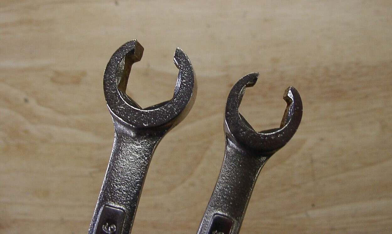2 Vntg Craftsman V^ Open End Flare Nut 5/8 X 11/16 X 7-7/16,9/16 X 1/2 X 6-5/8