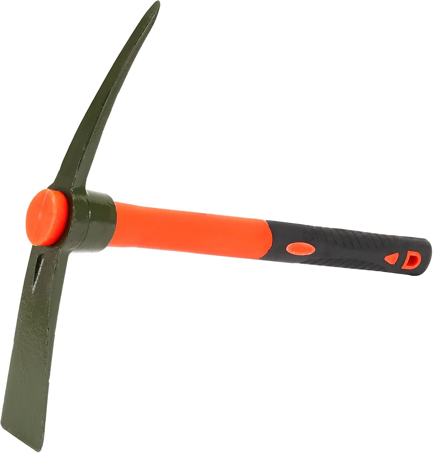 15 Inch Pick Mattock Hoe, 1.5Lbs Forged Adze Pick with Fiberglass Handle, Weedin