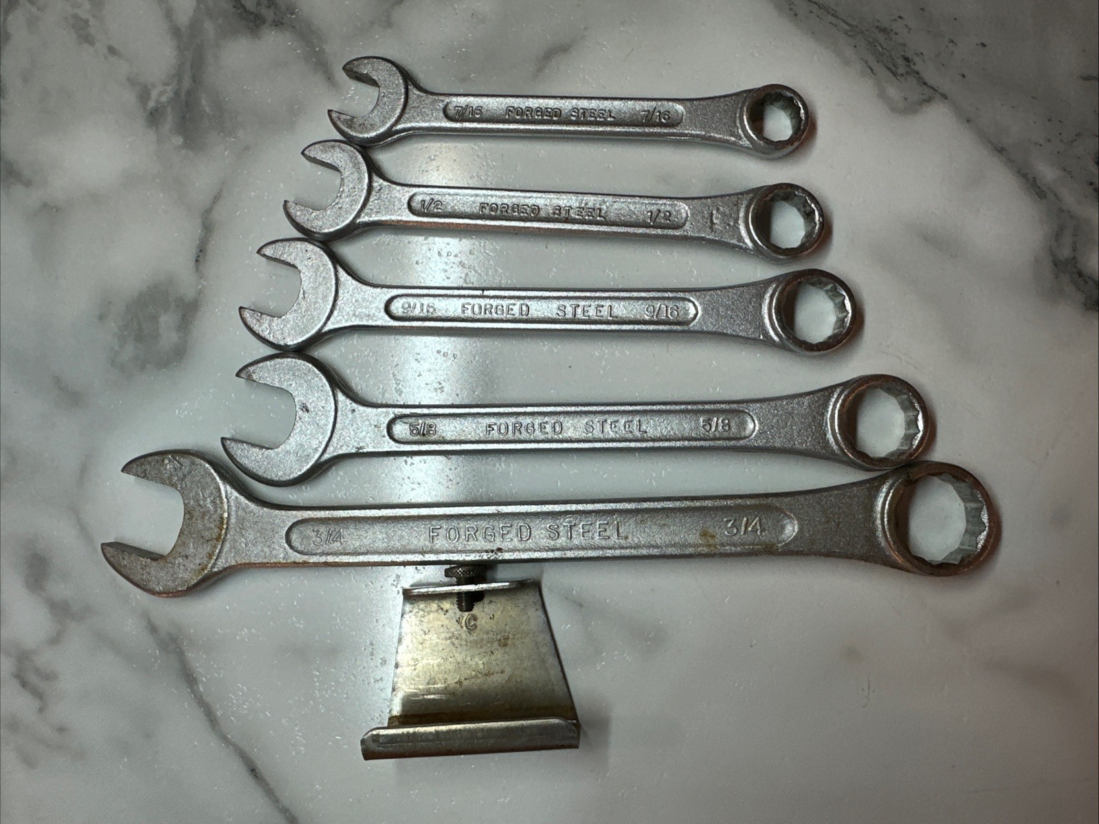 Vintage Tru Fit 5 Offset Boxed End Wrench Set USA SAE 7/16”- 3/4”