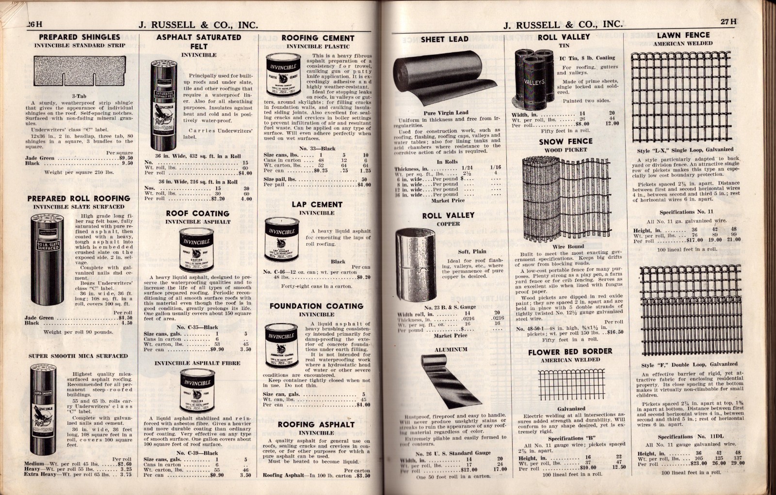 1953 J. Russell & Co. Holyoke Massachusetts Hardware Catalog 11″ x 8″