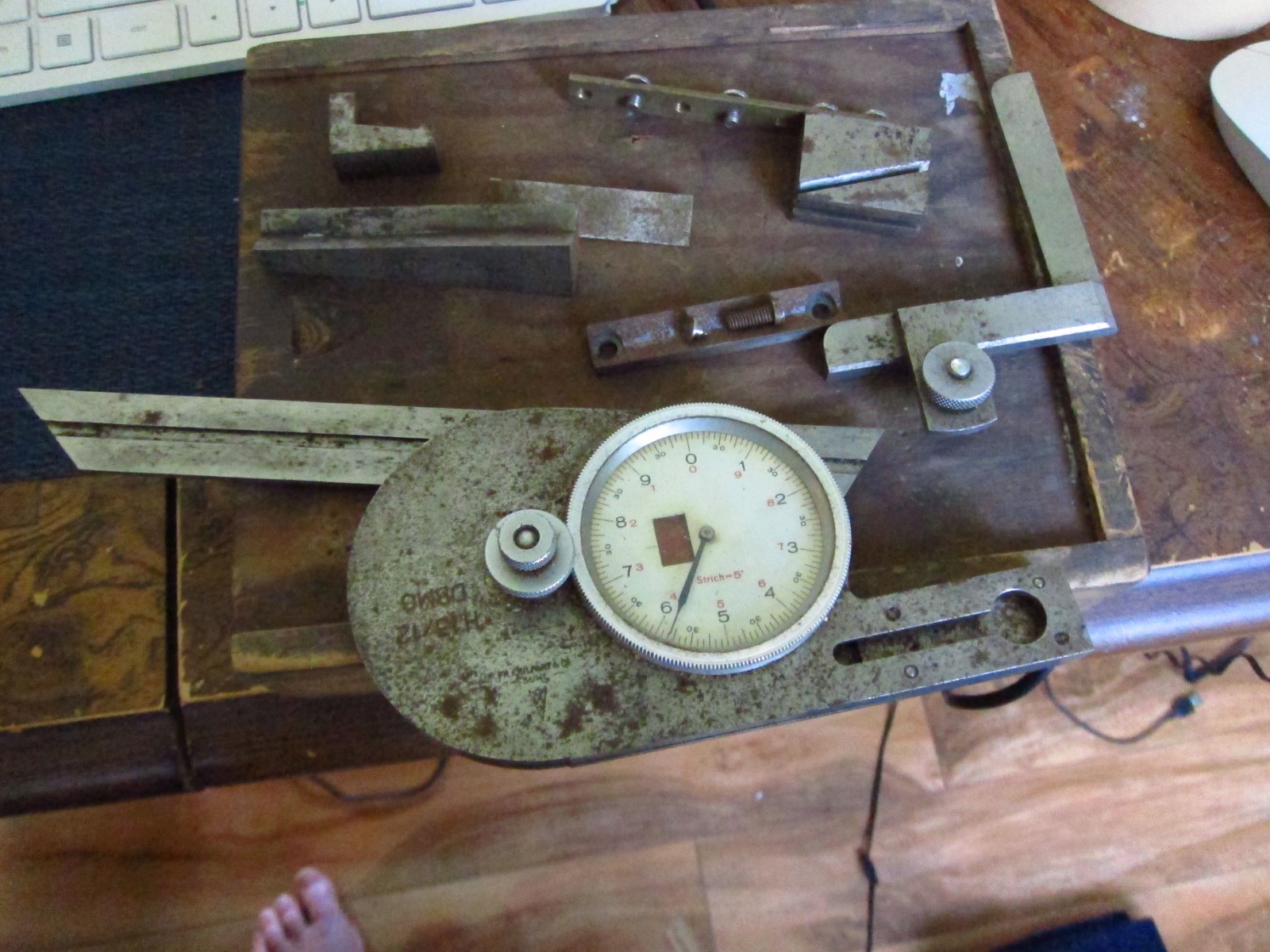 Vintage Keilpart Angle Gauge Tool & Wooden Case