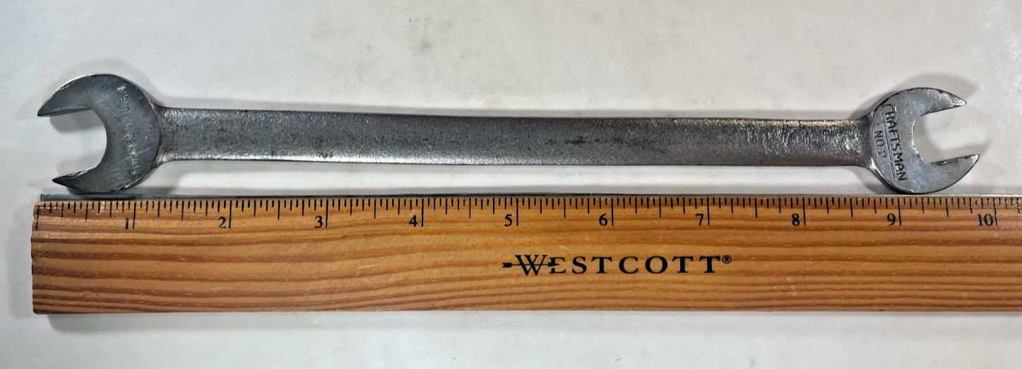 Vintage Early CRAFTSMAN Double Open End Wrench No. 2 1/2″ and 9/16″ Heads c1930
