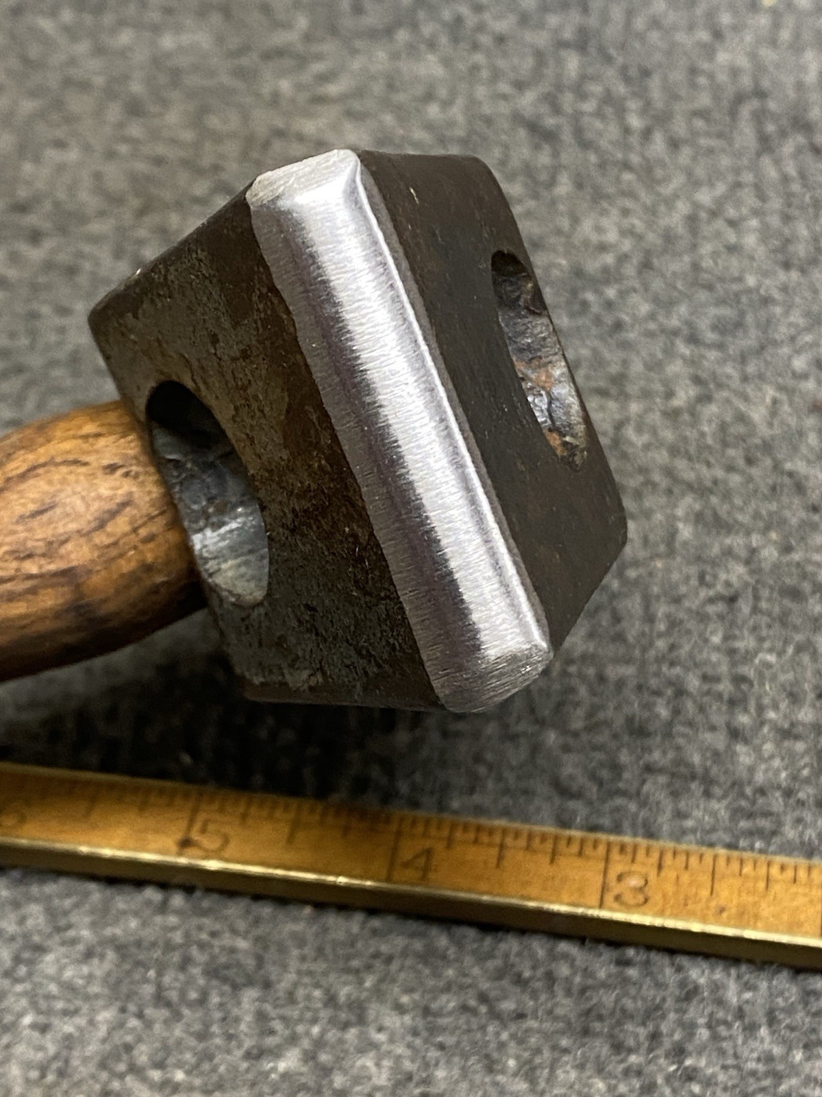 Vintage BELL SYSTEM 3 Lbs Cross Peen Hammer With Foot Peg Wrench Hole USA