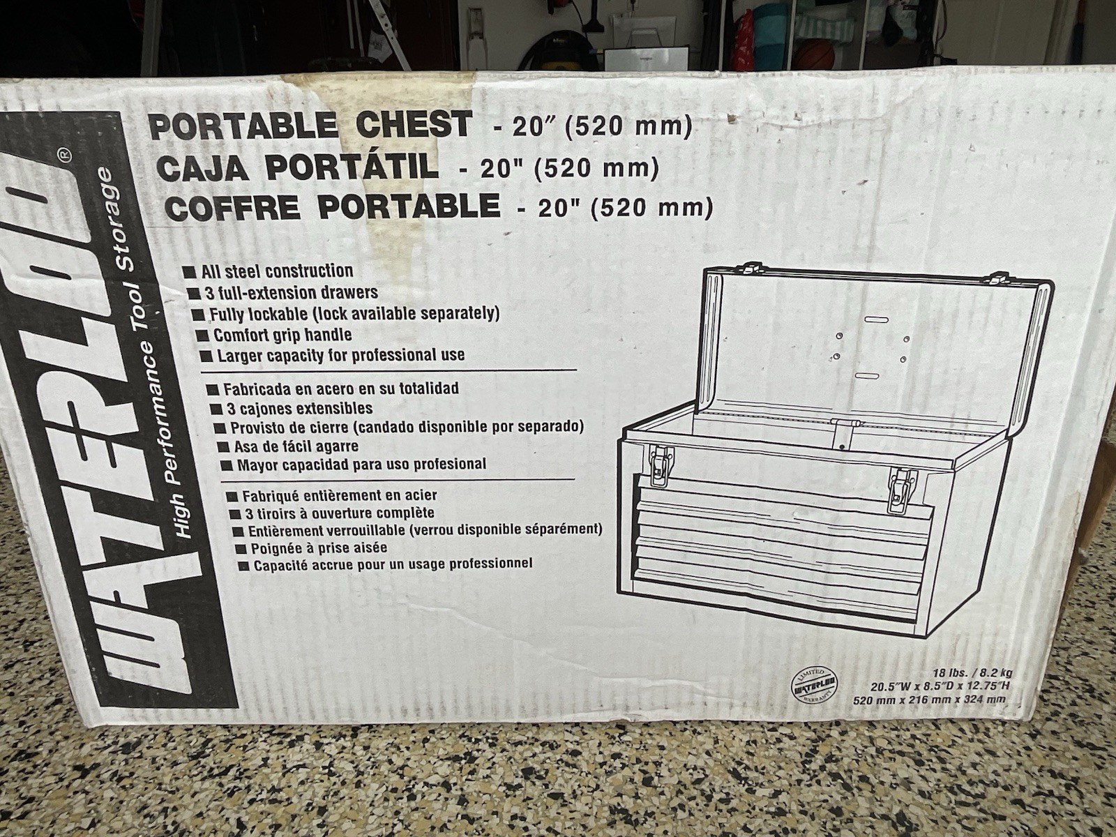 John Deere 20” Portable Chest Tool Box Made By Waterloo Industries – NEW IN BOX