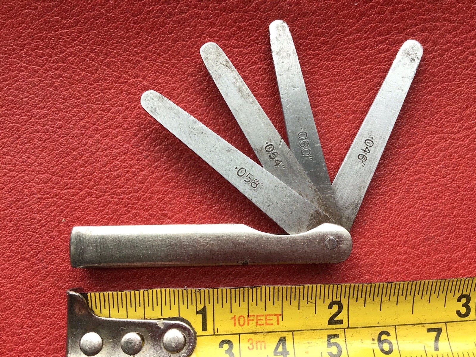 VINTAGE DAIMLER LANCHESTER FEELER GAUGE PART RARE VETERAN EARLY ENGINE TOOL KIT